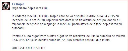 Deplasare la Cluj-Napoca
